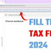 fill W-8BEN YouTube tax form 2024