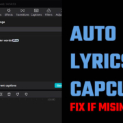 Add Auto Lyrics In CapCut PC