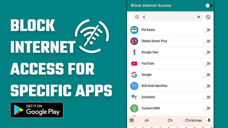 NoNet: Block Internet Access for Specific Apps