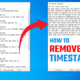 How to Remove Timestamps