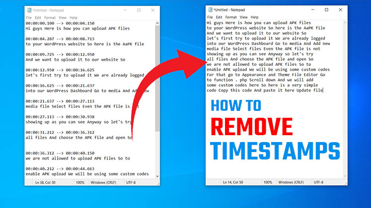 How to Remove Timestamps