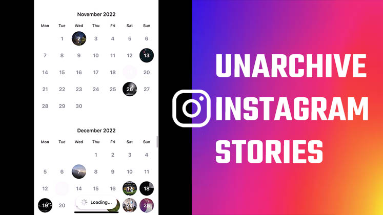 Unarchive Instagram Stories