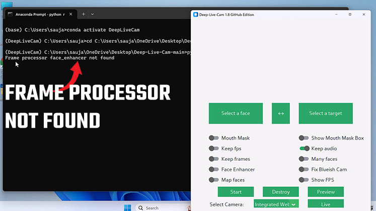 Frame Processor Not Found face_enhancer