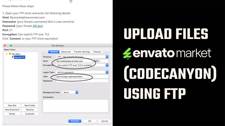 Upload Files on Envato (CodeCanyon) Using FTP