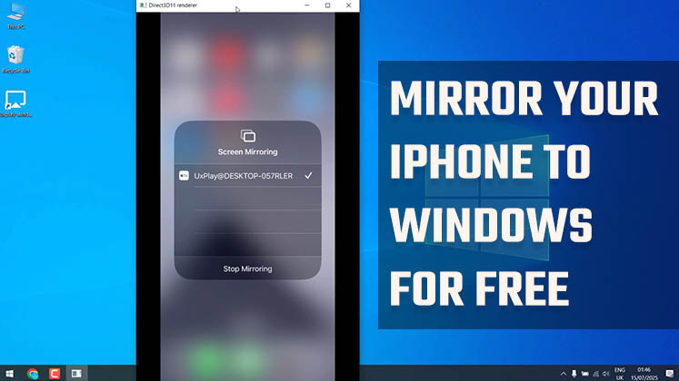 Mirror Your iPhone to Windows for Free