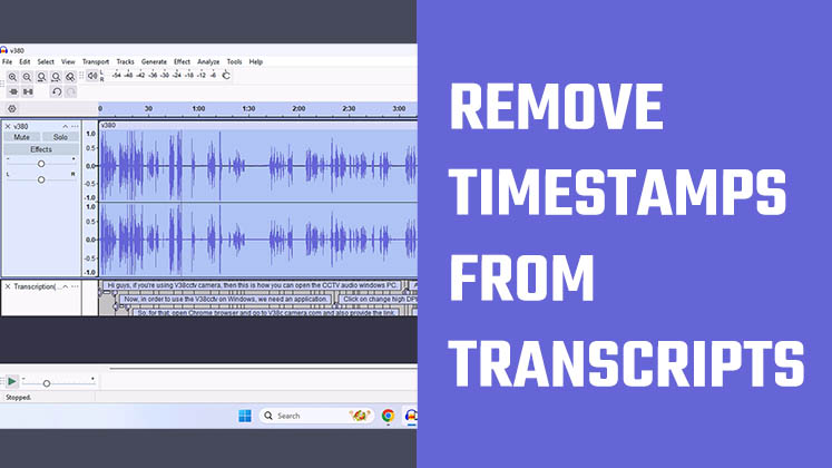 Remove Timestamps Audacity