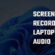 Screen recording in laptop
