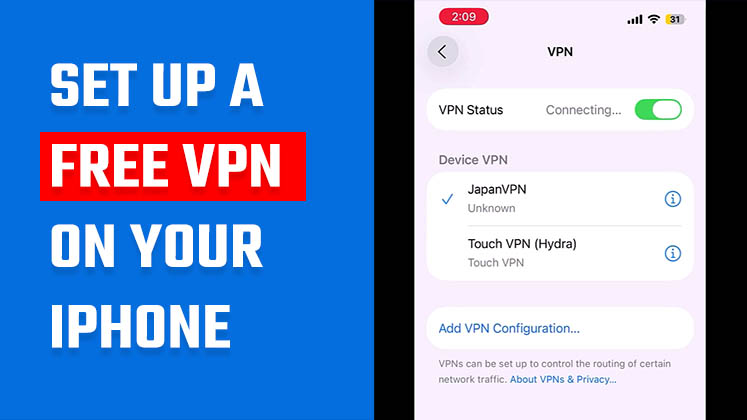 Set Up a Free VPN on Your iPhone