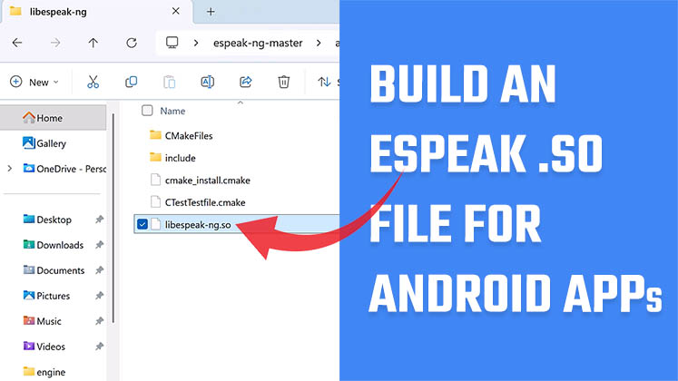 Build an eSpeak So file for Android Apps