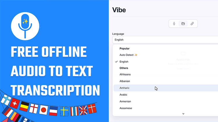 Free Offline Audio to Text Transcription | Supports Multiple Languages