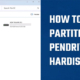 How to partition Pendrive or Hardisk
