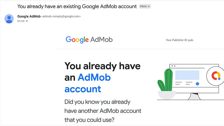 You already have an AdMob account