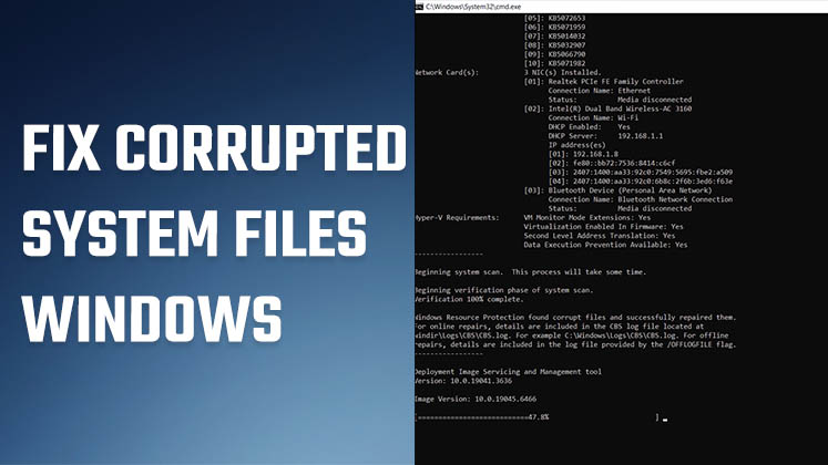 How to Fix Corrupted System Files in Windows