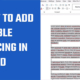 How to add Double Space Word