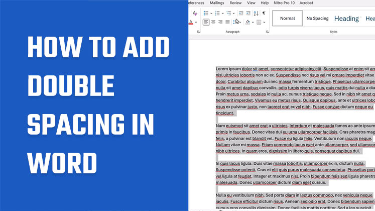 How to add Double Space Word