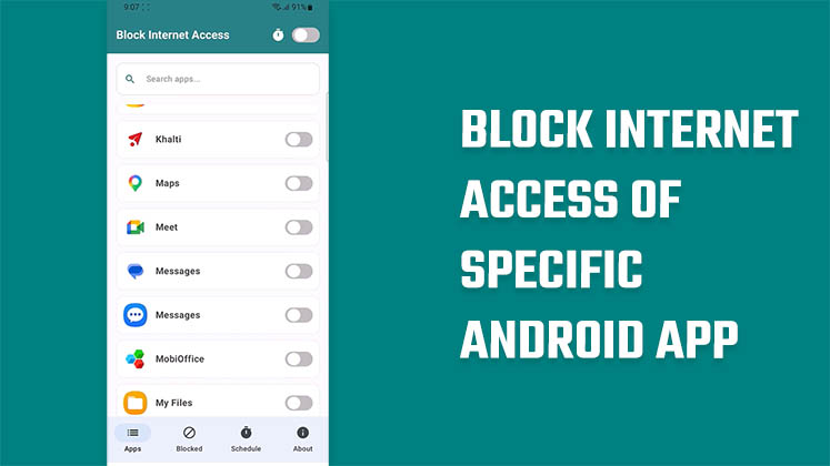 Block Internet Access of Specific Apps
