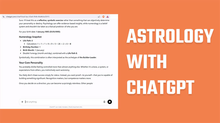Astrology with chatGPT