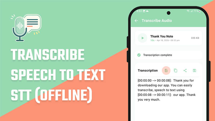 Transcribe Speech to Text Offline