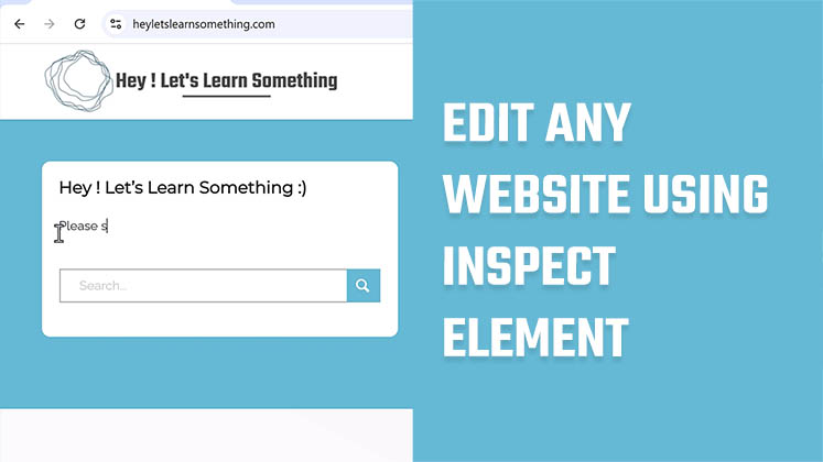 How to Edit Any Website Using Inspect Element
