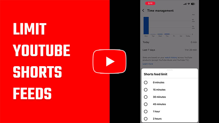 Limit YouTube Shorts Feeds | No third-party app