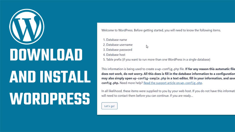 Download and install WordPress to Host