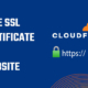 cloudflare - free ssl certificate for website