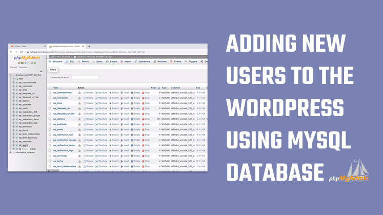 Adding new users to the WordPress via MySQL database
