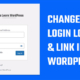 WordPress login page: Change the default WP logo and link