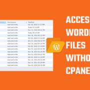 Access all WordPress files without cPanel or FTP but dashboard