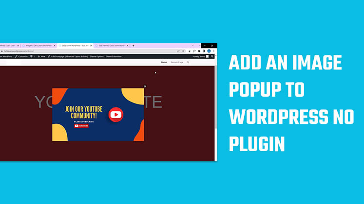 Add an image popup, WordPress no plugin