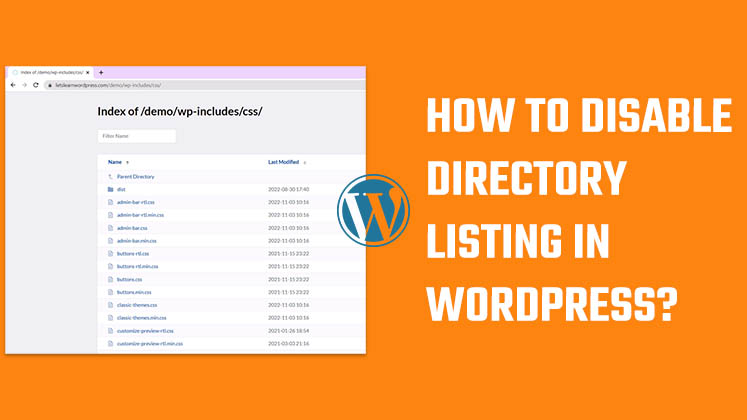 How to disable directory listing in WordPress