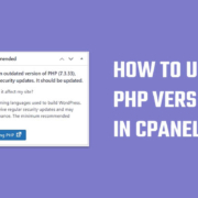 How to update the PHP version in cPanel? | 2022