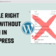 Disable Right Click WordPress without plugins