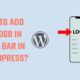 How to Add the Logo in Menu Bar in WordPress
