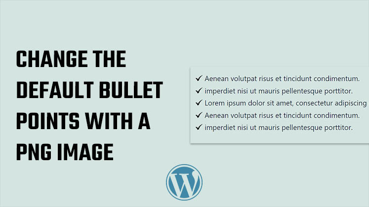 Change the default Bullet Points with a PNG