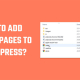 add HTML page to WordPress