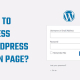 WordPress admin login