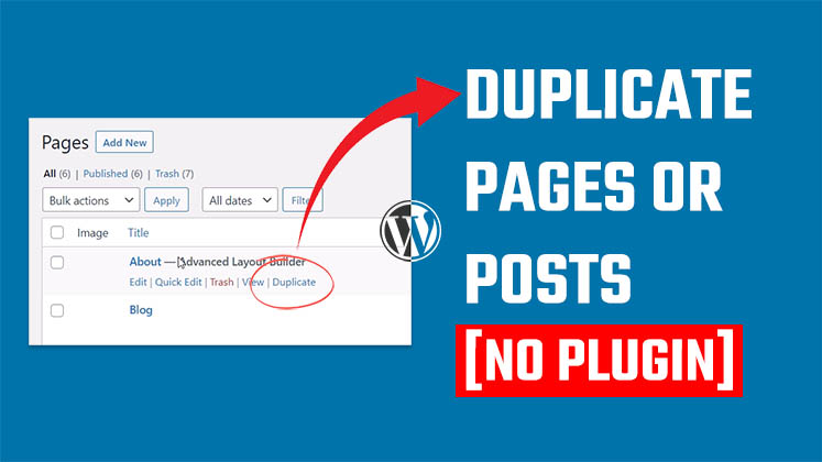 Duplicate Page posts