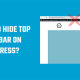 Hide top admin Bar