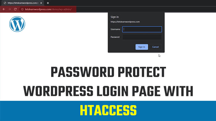 Password protect WordPress login page with htaccess