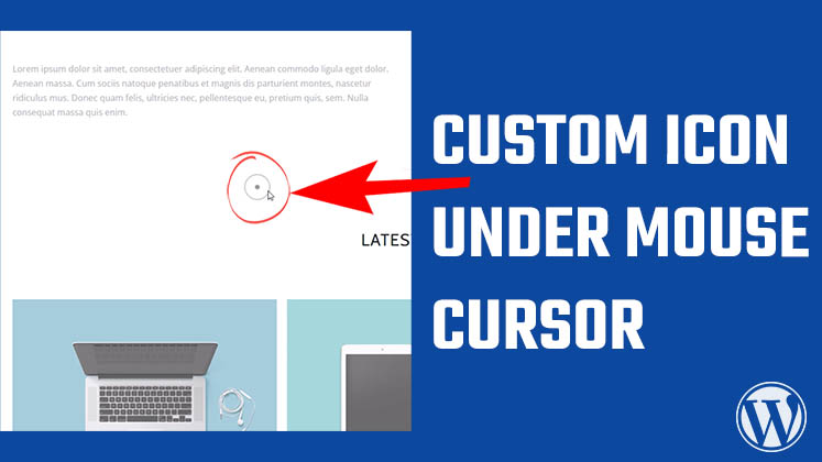 custom icon under mouse cursor
