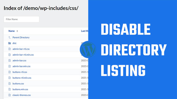 Disable Directory Listing WordPress