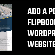 Add a PDF flipbook WordPress