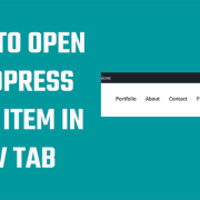 Open a Menu link in another Window