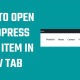 Open a Menu link in another Window