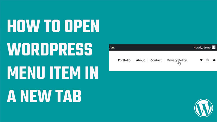 Open a Menu link in another Window