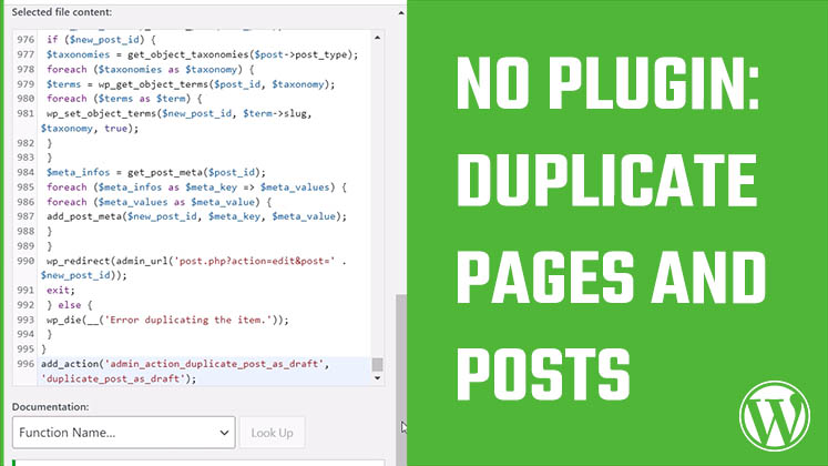 Duplicate Pages and Posts