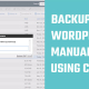 Manually Backup WordPress websites