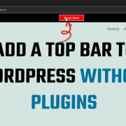 Add Top Bar WordPress