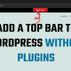 Add Top Bar WordPress